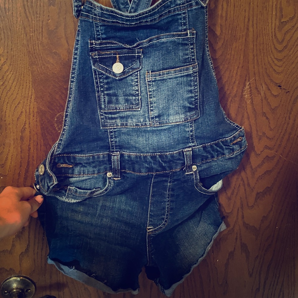 Jean overall shorts